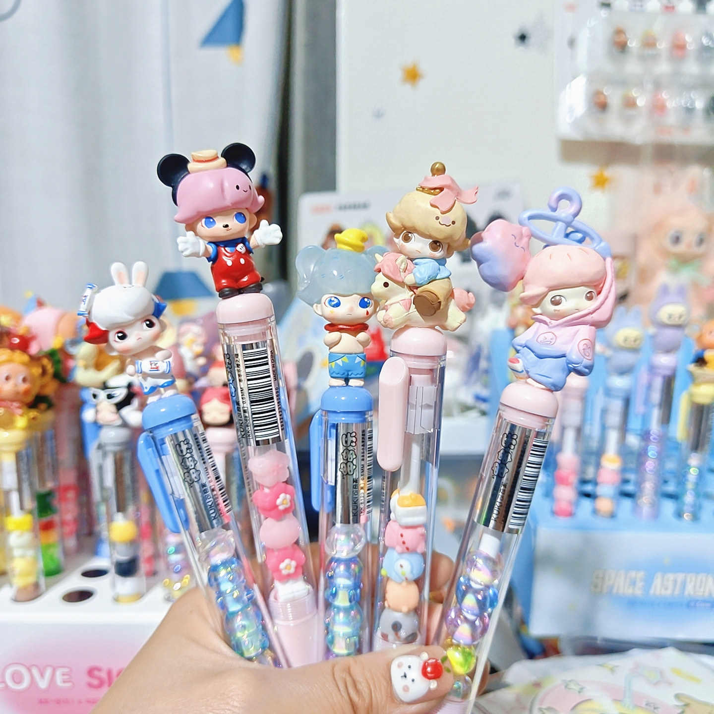 萌粒笔中性笔哭娃好大儿泡泡改娃马卡龙高颜值文具学生老师礼物