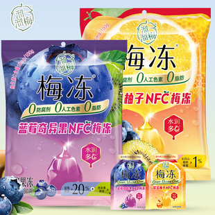 溜溜梅蓝莓奇异果NFC蜂蜜柚子鲜果浆果冻280g梅冻蒟蒻果冻零食品