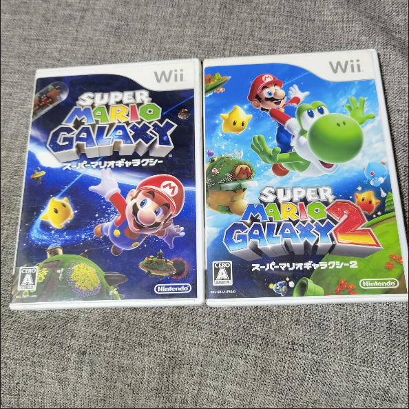 美品 WII 正版 马里奥银河 1+2 打包 曰版