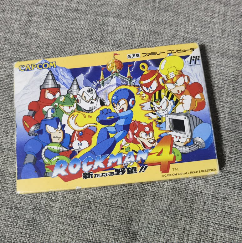 良品 FC 洛克人 4 红白机主机用 正版游戏卡带 任天堂