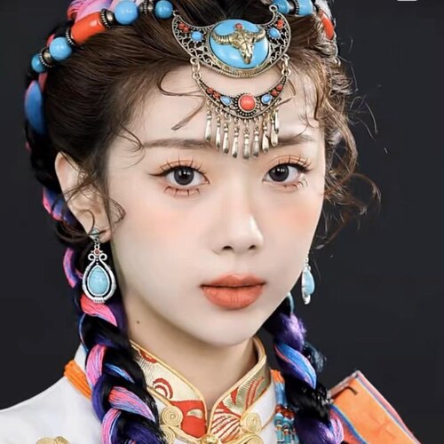 包邮云南丽江旅拍摄影民族风项链藏族舞蹈头饰旅拍道具女配饰饰品