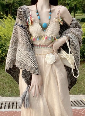 原宿复古朋克风珍珠水滴短款项圈