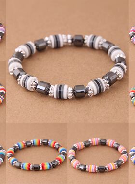 B0726速卖通热卖 复古蓝眼睛珠法蒂玛之手手链 邪恶之眼串珠手饰