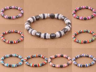 B0726速卖通热卖 复古蓝眼睛珠法蒂玛之手手链 邪恶之眼串珠手饰