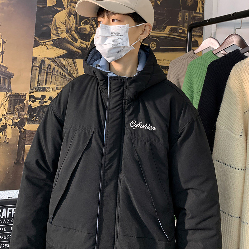 海报景港风连帽加厚棉衣男工装棉服外套冬季棉袄SY03,男装棉衣,星座810(原QT5070)