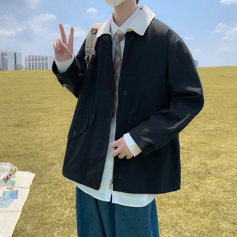2024春季新款男长袖衬衫翻领外套工装流行青年夹克J5011-P98-控11图片
