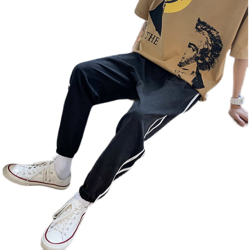 2021春季新款束脚裤宽松二杠哈伦裤男士九分裤,男装休闲裤,星座810(原QT5070)