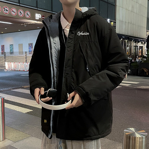 冬季连帽棉衣新款撞色工装棉服外套 SY03图片