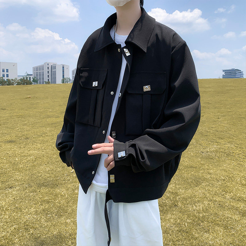 2023秋季港风工装夹克潮男休闲上衣外套J5008-P95-控118图片