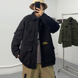 2021春季港风工装夹克男多口袋翻领外套薄上衣JK08-P80控108，男装夹克，星座810(原QT5070)