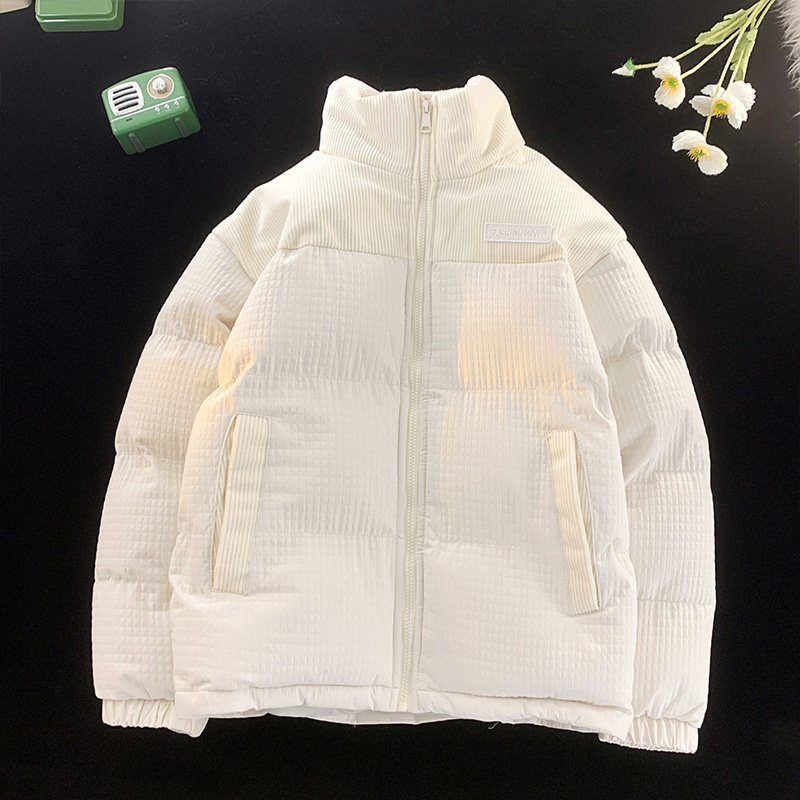 2024冬季新款灯芯绒拼接立领棉衣加厚玉米格外套MY8099-P120控158图片