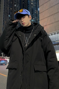 2021冬天棉衣男加厚连帽棉服外套宽松港风 MY6002图片