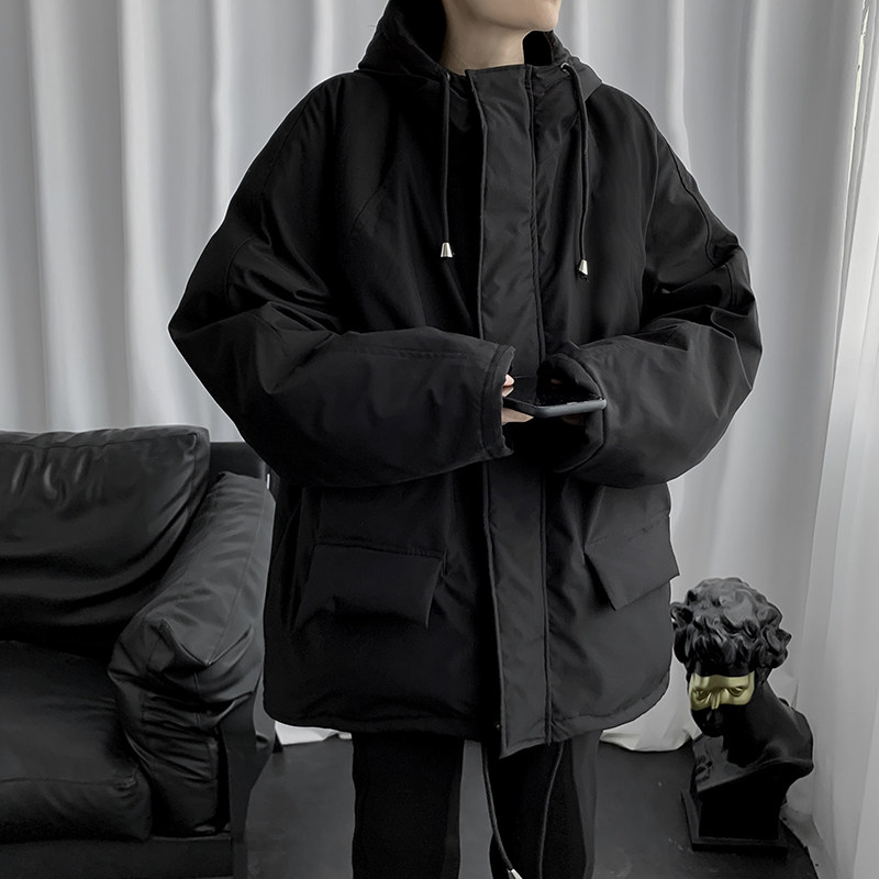 2021新款百搭港风宽松连帽棉衣男ins休闲棉服上衣MY6002图片
