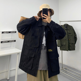 2021春季港风工装夹克男多口袋翻领外套薄上衣JK08-P80控108，男装夹克，星座810(原QT5070)
