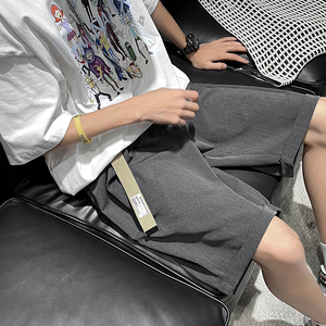 主推款2022夏港风潮流短裤男纯色五分裤休闲裤D图片