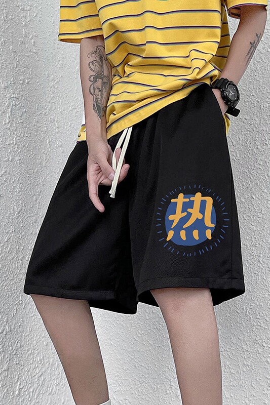 2022夏天清凉印花短裤男裤子宽松五分裤运动裤DK1219-p25控38,男装休闲裤,星座810(原QT5070)