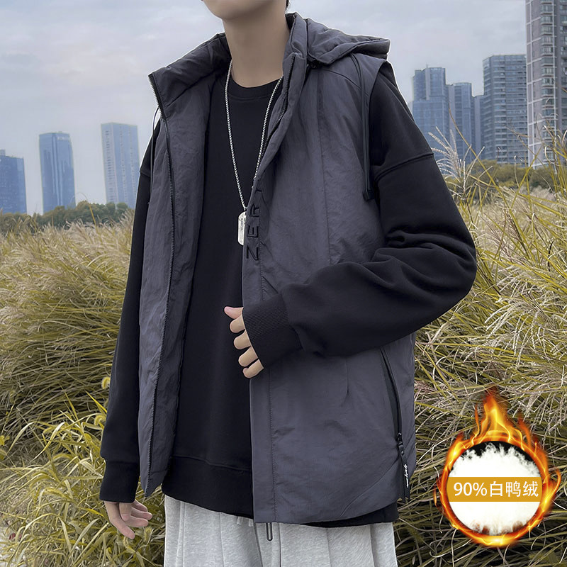 羽绒马甲男80白鸭绒羽绒服坎肩外套男士上衣  YR1912-P155控218图片