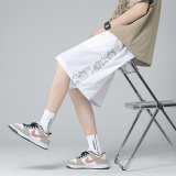 灰墙2022夏季小熊拼接短裤夏季运动裤五分裤D，男装休闲裤，星座810(原QT5070)