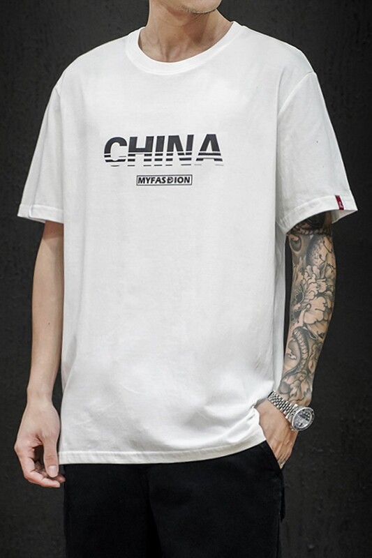 2021夏季新款china印花短袖T恤半袖打底衫圆领T2005,男装T恤,星座810(原QT5070)
