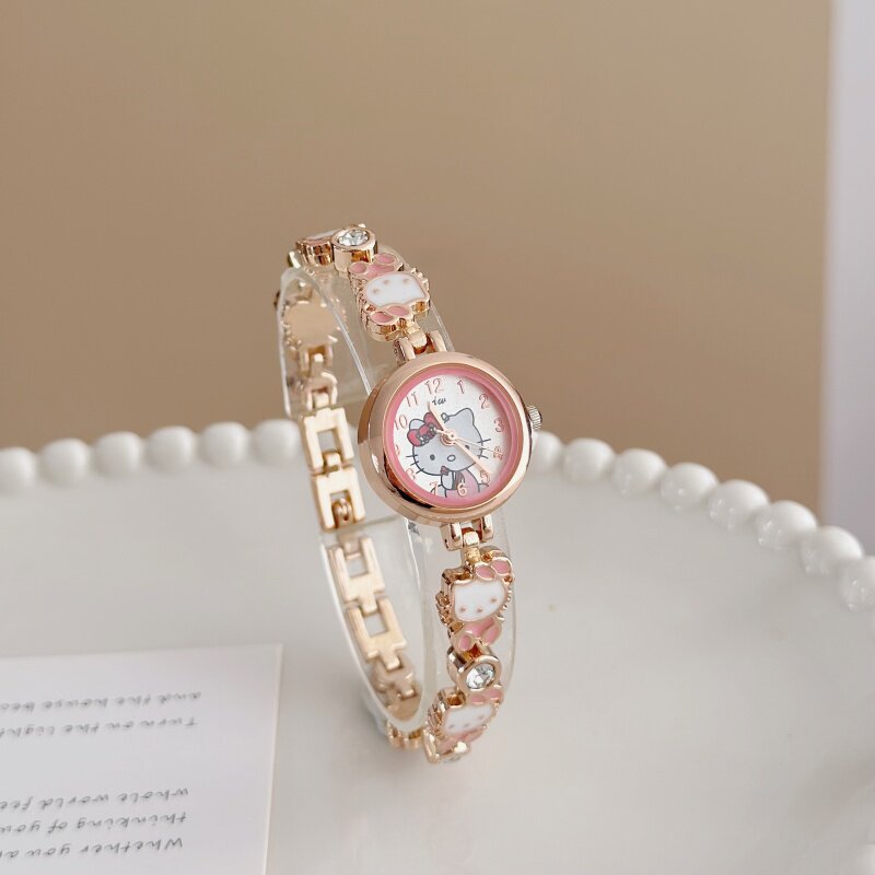 卡通可爱儿童女生手链石英表小巧轻奢时尚小众品牌学生初中生手表