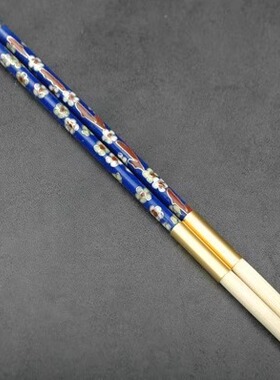 八十年代景泰蓝掐丝珐琅库存老货筷子一次性筷子头工艺品礼品