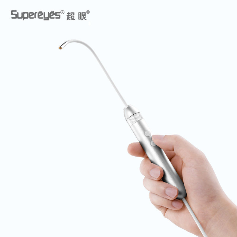 超眼Y001+检耳镜调焦蛇形4mm电脑手机wif手持式动宠物医生智能猫耳道螨鼻喉口腔数码电子显微内窥镜放大镜头