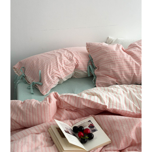 床单款四件套全棉水洗棉ins亲肤