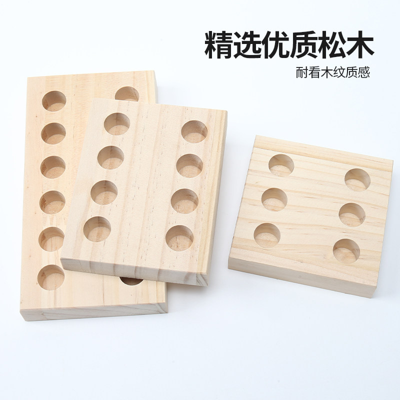 手工钳子木制桌面展示收纳架图片