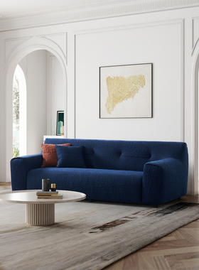 意式轻奢布艺沙发客厅组合直排三人位蝴蝶结创意高端argo设计师款