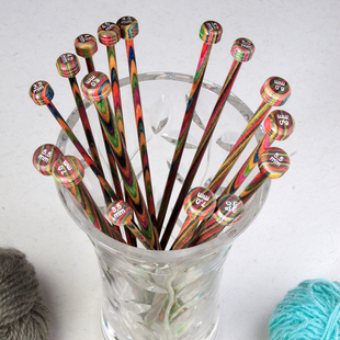 40cm KnitPro 35cm Symfonie 单头直针彩木针围巾毛衣针棒针 30cm
