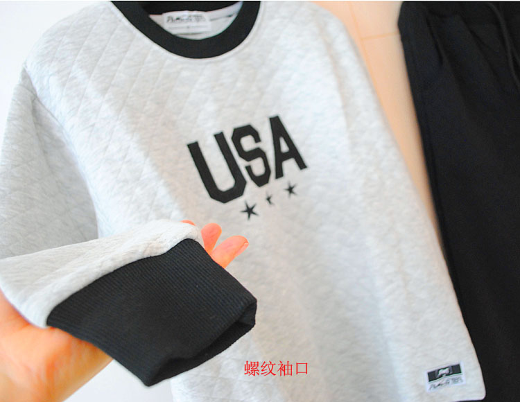 日本男士睡衣休闲收口夹棉家居服