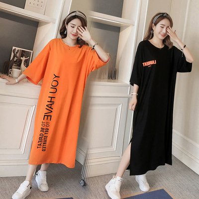 莫代尔字母印花休闲风起居服睡裙