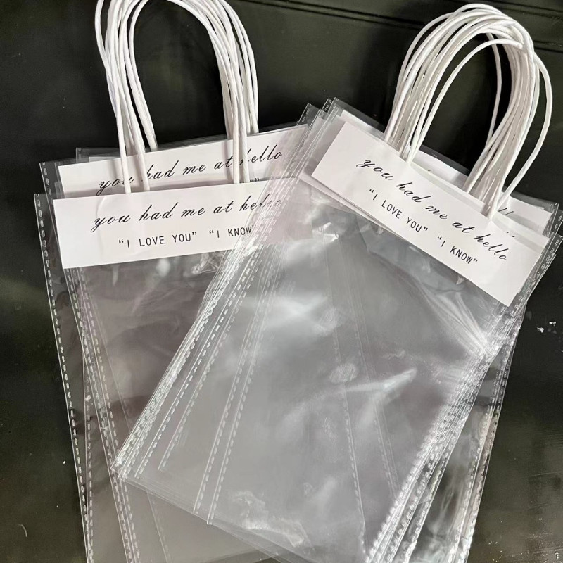 ins透明小号搞怪手提袋石膏娃娃礼品袋伴手袋饰品袋图片