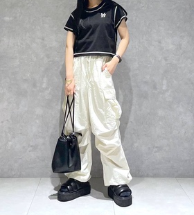 女士薄款 新款 宽松直筒工装 裤 女 日单pageb 休闲裤 ylim原单2023夏季