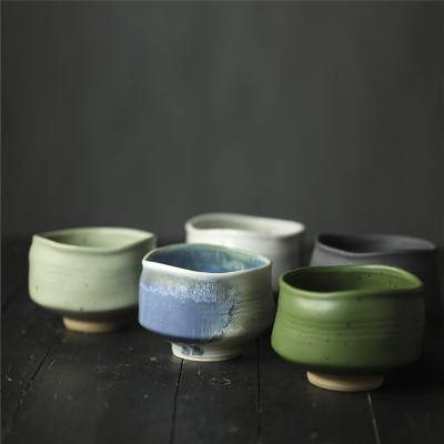 景德镇手工粗陶抹茶碗茶渣斗窑变水洗茶洗分茶碗茶道茶具配件日式