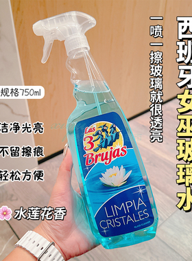 西班牙进口las 3 brujas三个女巫清洁剂车用玻璃水去污水渍750ml