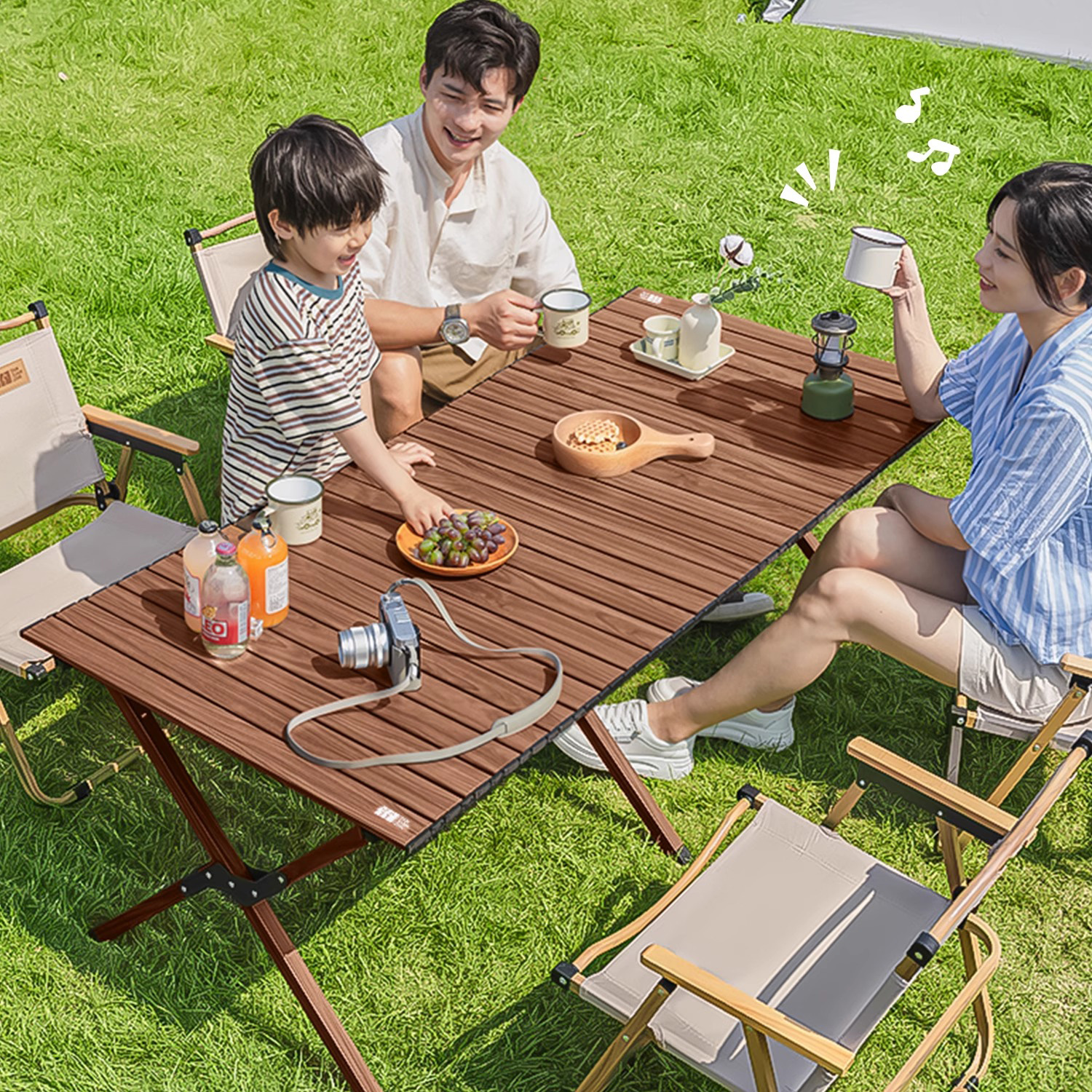 探险者露营桌椅铝合金蛋卷桌户外折叠桌子椅子便携野餐套装备全套
