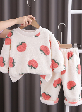 品牌特价撤柜秋冬新款0-5岁女童休闲加厚夹棉保暖两件套 XB255205