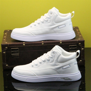 休闲百搭鞋 子男鞋 2022新款 帆布鞋 内增高板鞋 男士 夏季 男高帮小白鞋