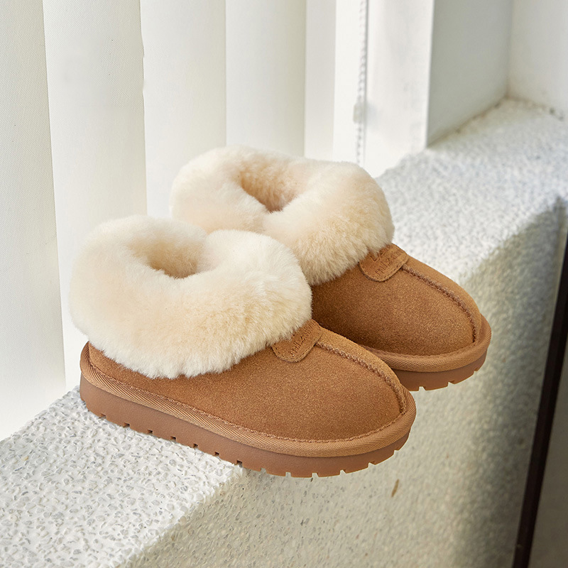 儿童真皮羊毛口雪地靴冬季大棉鞋