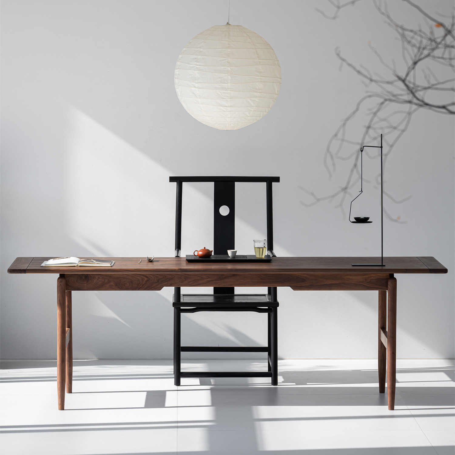 叁几 流云 黑胡桃木实木茶桌椅设计师禅意新中式别墅办公室泡茶桌,住宅家具,家用茶台/茶桌,淘宝优惠券,粉丝福利购,淘宝优惠卷