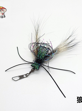 猫玩具天然鹿毛仿真昆虫逗猫棒替换头狼毛负鼠麝鼠羊毛兽毛丰容嗨