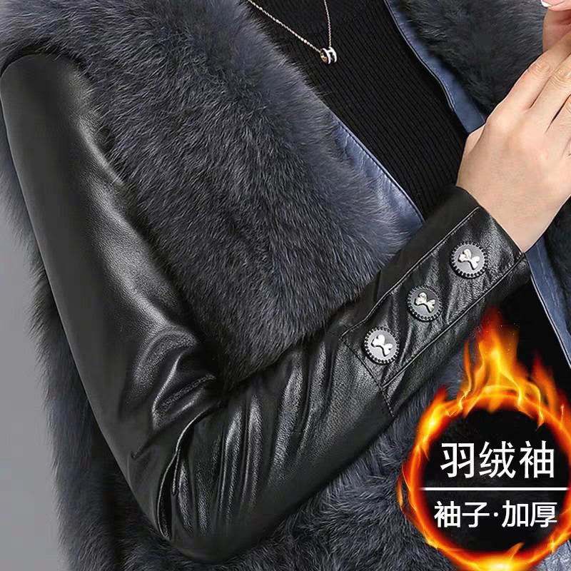 羽绒袖棉袖毛衣皮袖打底衫