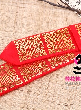 韩国原装进口烫金头绳/红色纱头绳/H-P03258