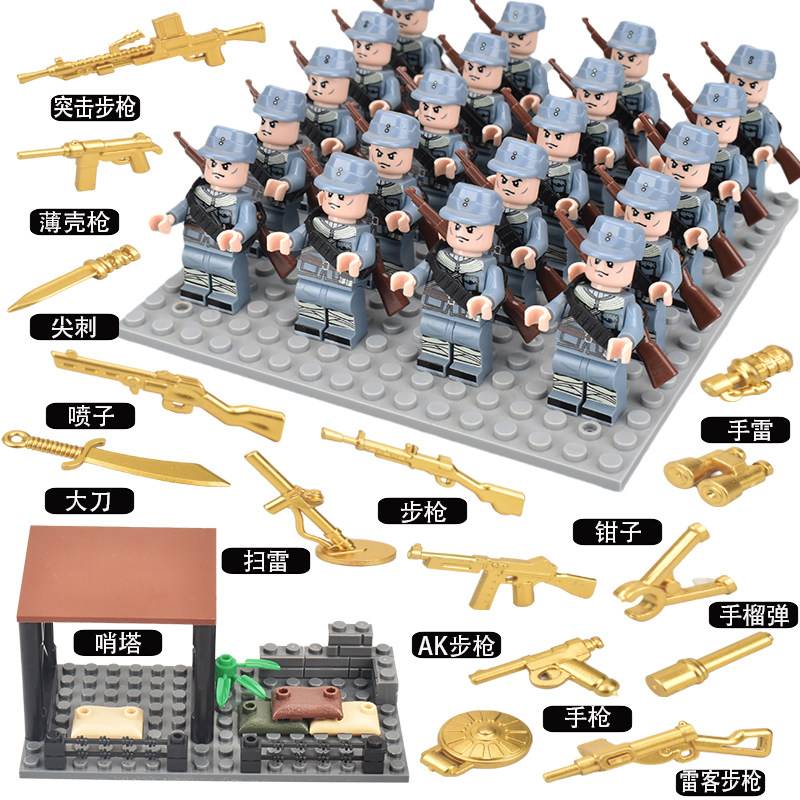 中国特种兵军事场景小颗粒积木