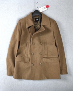 豺狼的日子同款*海军制服大衣毛呢外套羊毛呢男士双排扣秋冬加厚