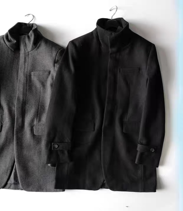 长款毛呢大衣男士英伦风衣羊毛呢外套双层加厚修身正装礼服商务