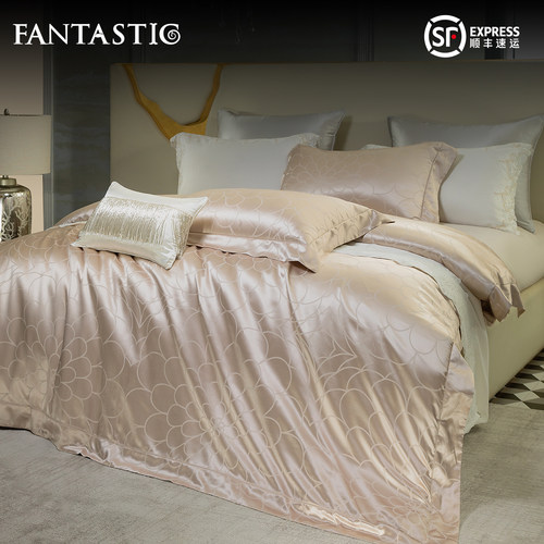 轻奢真丝桑蚕丝天丝亲肤四件套