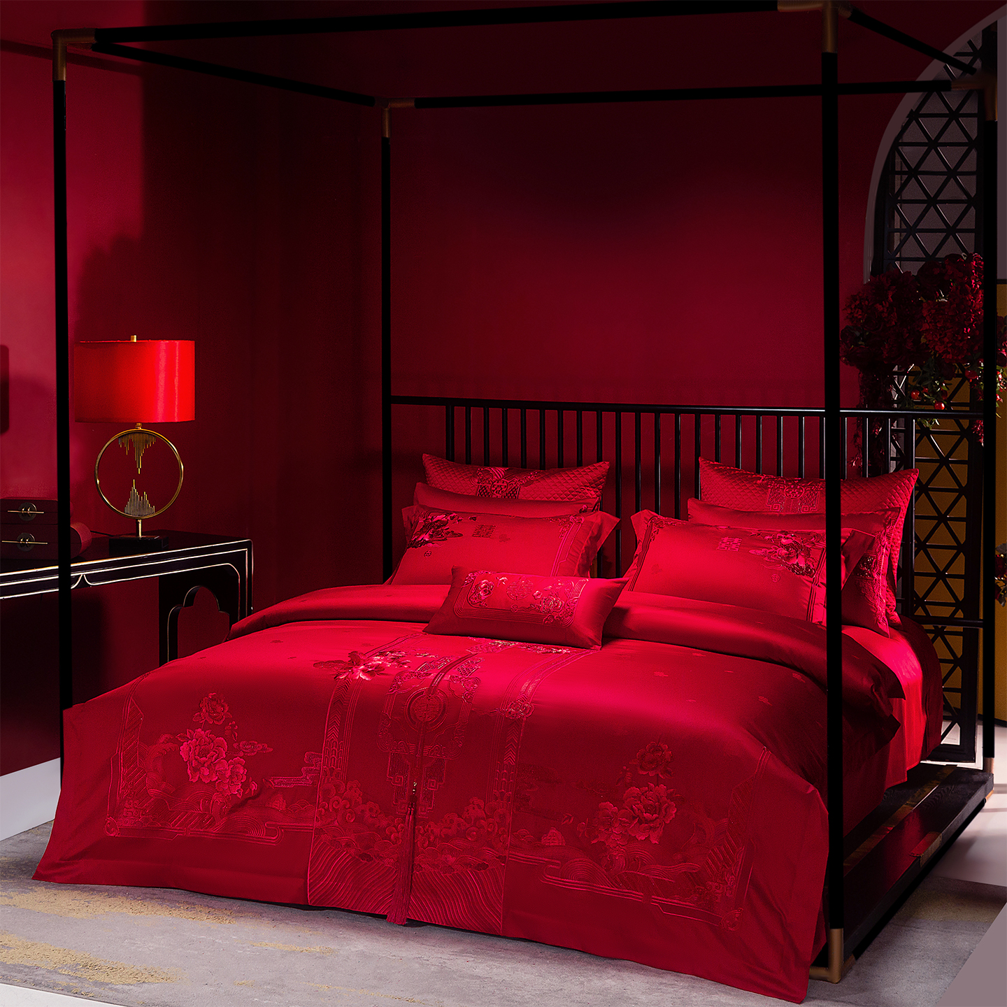 高档140支结婚新人送礼婚房套件