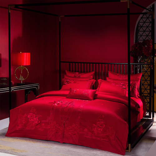 高档140支结婚新人送礼婚房套件